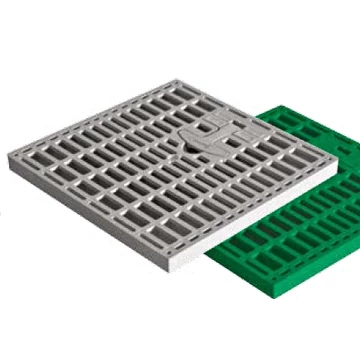 Monolit akna rács fogantyúval 30x30cm szürke