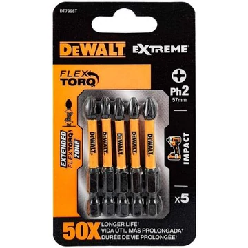 DeWALT FlexTorq® csaverbehajtó bit 50 mm PH2