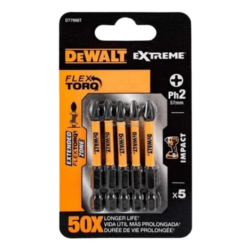 DeWALT FlexTorq® csaverbehajtó bit 50 mm PH2