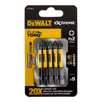 DeWALT FlexTorq® csaverbehajtó bit 50 mm PZ2 5 db