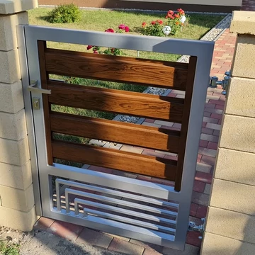 Fa hatású lemez kerítésléc Antracit tölgy 3D