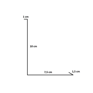 Natúr alumíniumlemez falszegély alsó 2 m