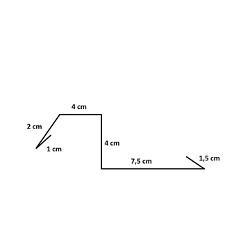 Natúr alumíniumlemez oromszegély 4 cm magas 2 m