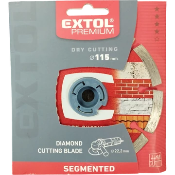 Extol Premium gyémánt vágótárcsa 115x22,23 mm szegmentált