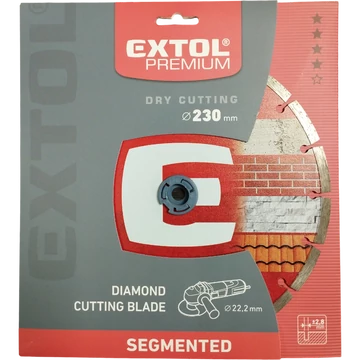 Extol Premium gyémánt vágótárcsa 230x22,23 mm szegmentált