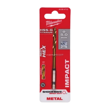 Milwaukee csigafúró 5,0 mm HSS-G Titán Shockwave