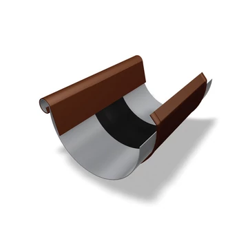 Prefa félkörszelvényű dilatációs elem külső peremezéssel és takaróelemmel 250