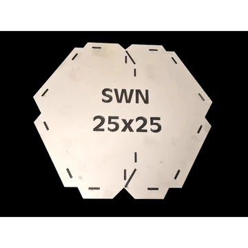 SWN 25 cm hatszögsablon