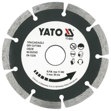 YATO gyémánt vágótárcsa 115x22,2 mm szegmentált