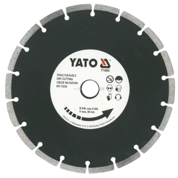 YATO gyémánt vágótárcsa 230x22,2 mm szegmentált