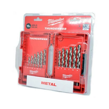 Milwaukee csigafúró készlet HSS-G DIN 338 19 részes 1,0-10,0 mm