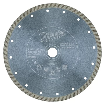 Milwaukee gyémánt vágótárcsa 230x22,23 mm turbó