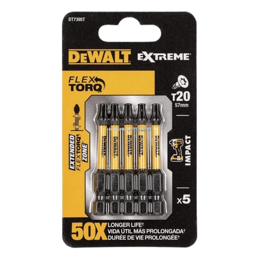 DeWALT FlexTorq® csaverbehajtó bit 50 mm TX20
