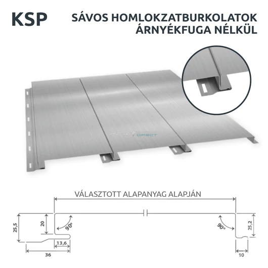homlokzati burkolat árnyékfuga nélkül