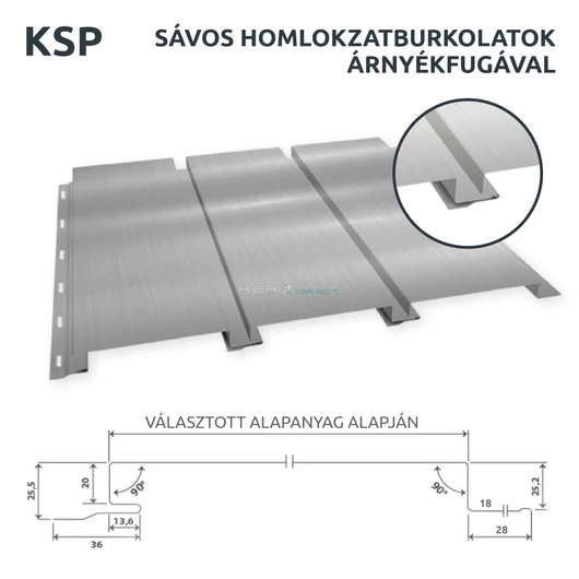 homlokzat burkolat árnyékfugával
