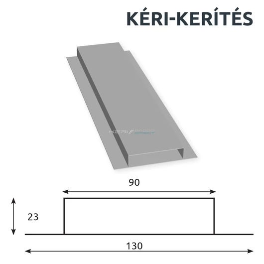 Kéri-kerítés metszet