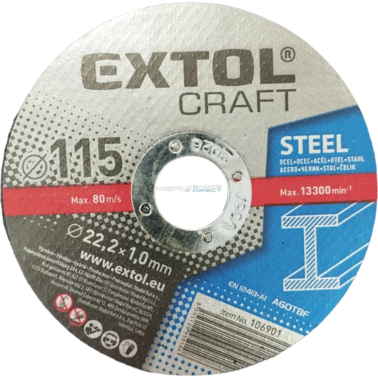 Extol Craft vágókorong acélhoz 115×1,0×22,2mm