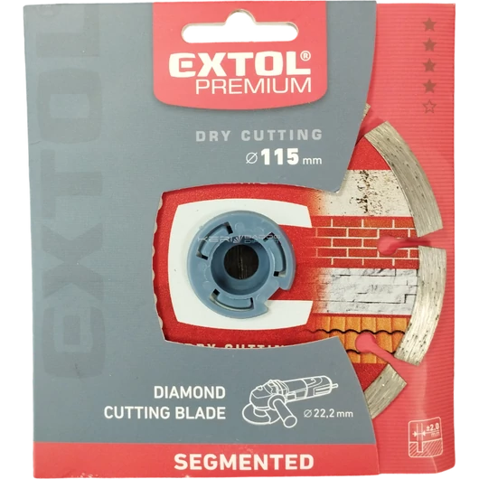 Extol Premium gyémánt vágótárcsa 115x22,23 mm szegmentált