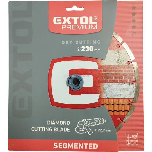 Extol Premium gyémánt vágótárcsa 230x22,23 mm szegmentált