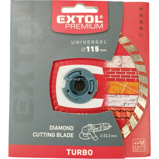 Extol Premium gyémánt vágótárcsa 115x22,23 mm turbó