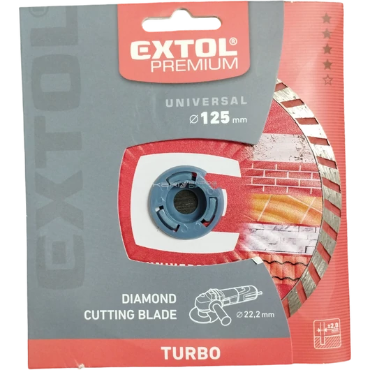 Extol Premium gyémánt vágótárcsa 125x22,23 mm turbó