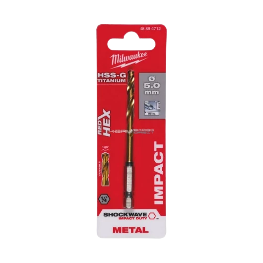 Milwaukee csigafúró 5,0 mm HSS-G Titán Shockwave