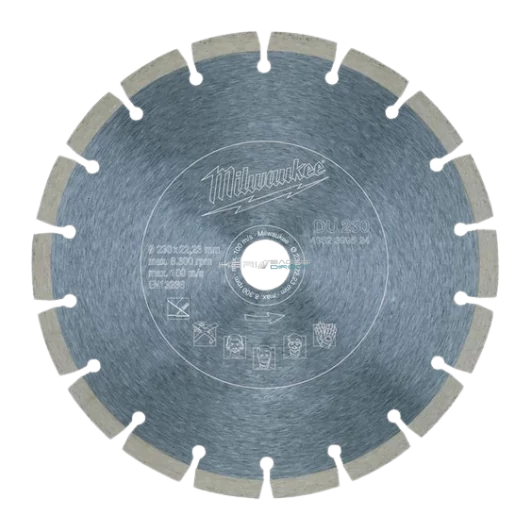 Milwaukee gyémánt vágótárcsa 230x22,23 mm szegmentált