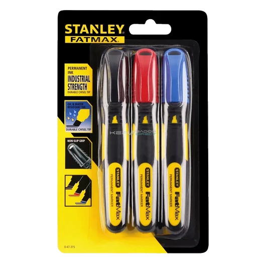 Stanley FatMax jelölőfilc színes, vastag 3db csomagolás