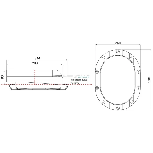 Gravitációs pontszellőző cserepeslemezhez "KÁTYA" "GAMMA" "GOTIC" "GRYF" "TUR"