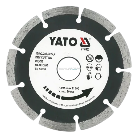 YATO gyémánt vágótárcsa 125x22,2 mm szegmentált